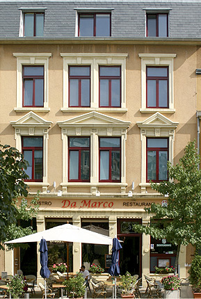 la facade du studio hôtel Albergo restaurant Da Marco