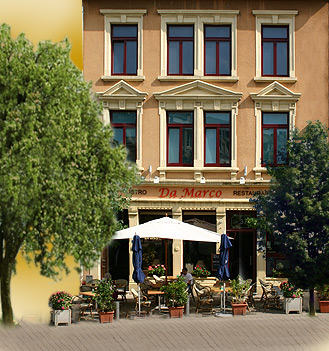 la facade du studio hôtel Albergo restaurant Da Marco